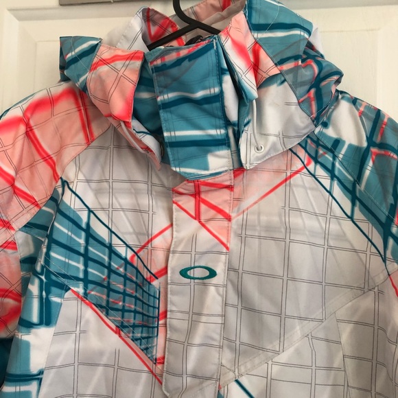 🌿 OAKLEY 🌿 multicoloured unisex freight snow jacket thinsulate anorak size L - Picture 6 of 15